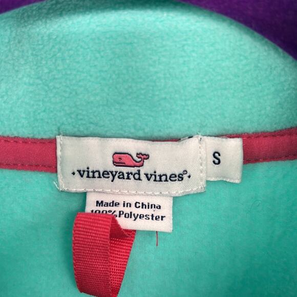 Vineyard Vines Fleece Zip up - Teal - Small - Picture 4 of 8